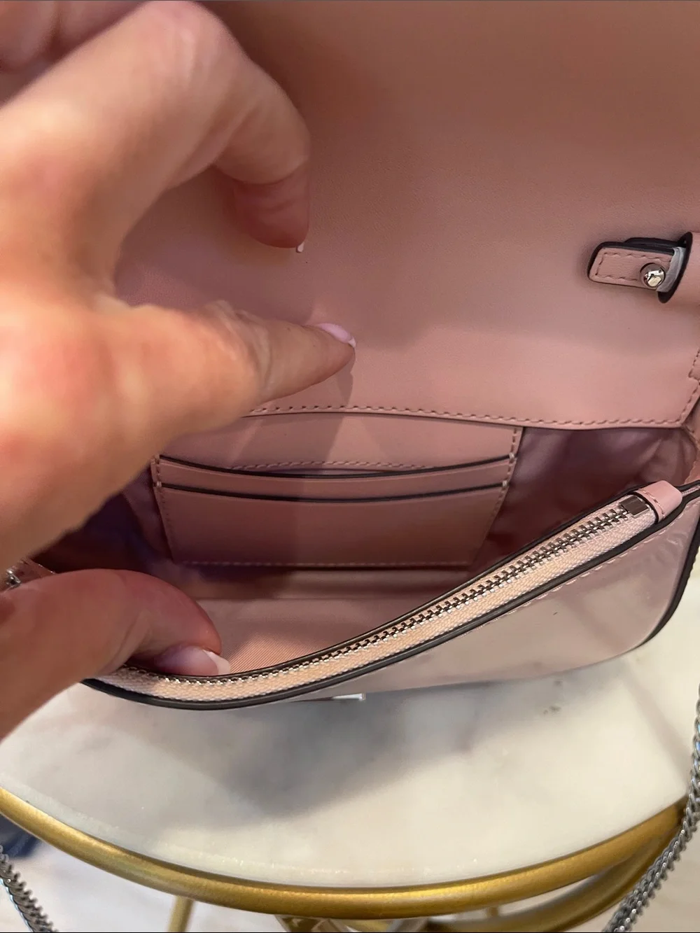 Tory Burch Blush EmersonPatent Leather Chain Crossbody